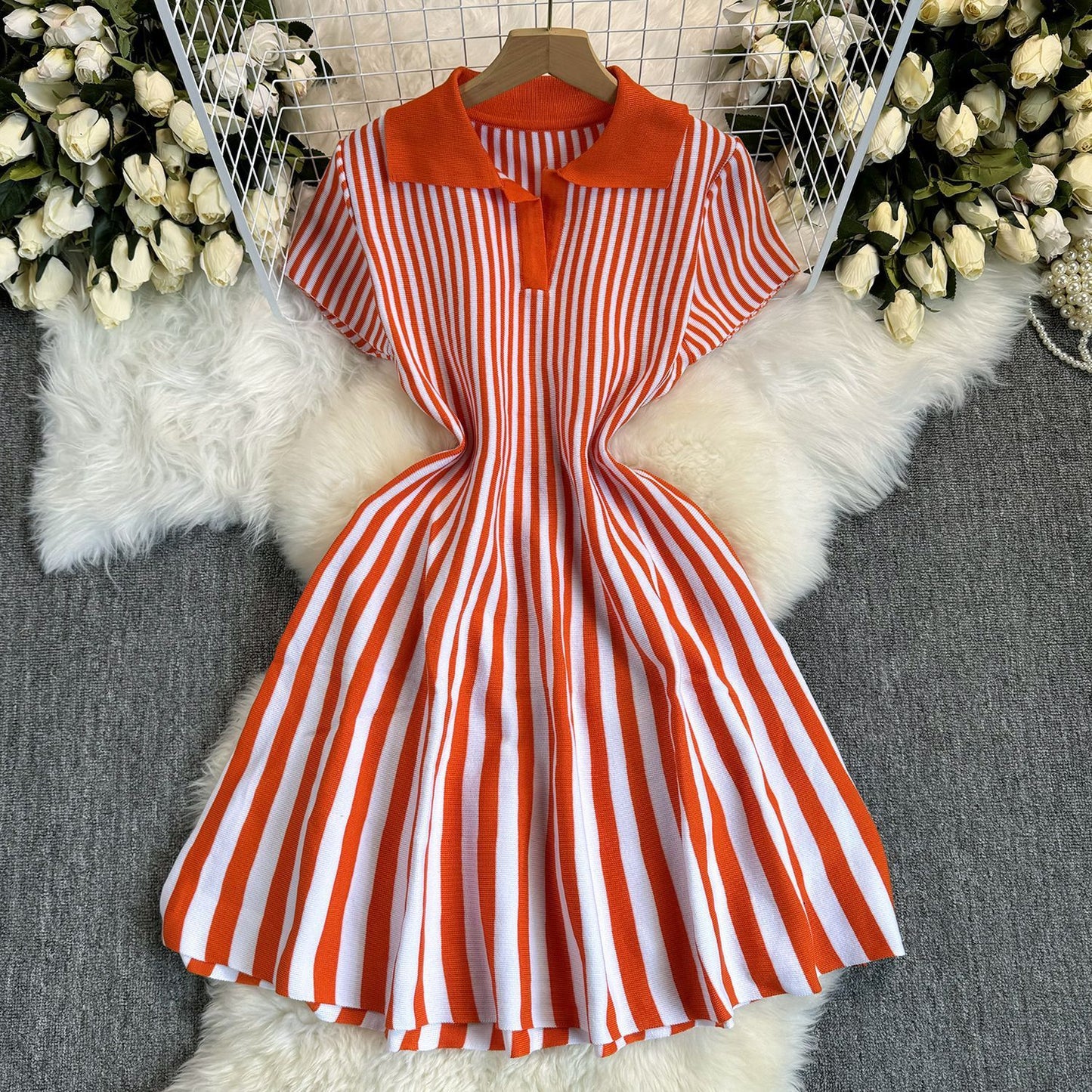 RetroLine Robe Pull Rayée Chic