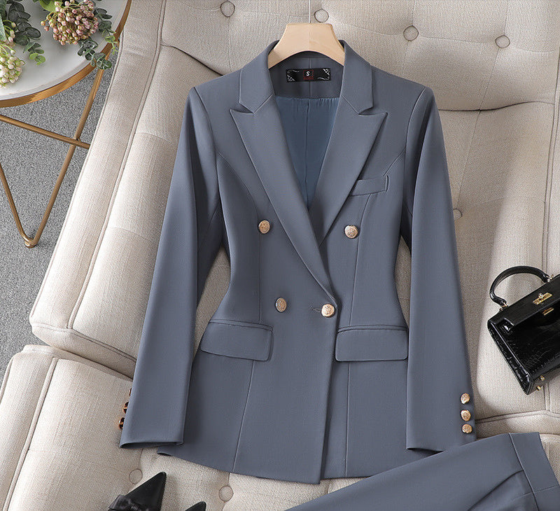 Power Chic – Tailleur Femme à Pantalon Évasé