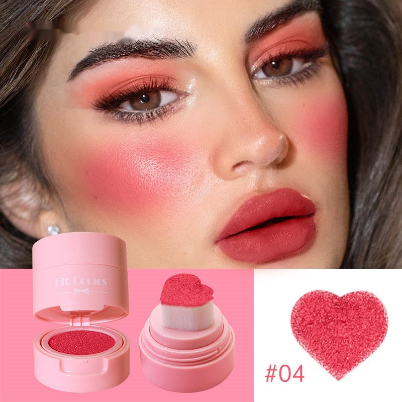 6-color Love Air Cushion Blusher Seal Velvet