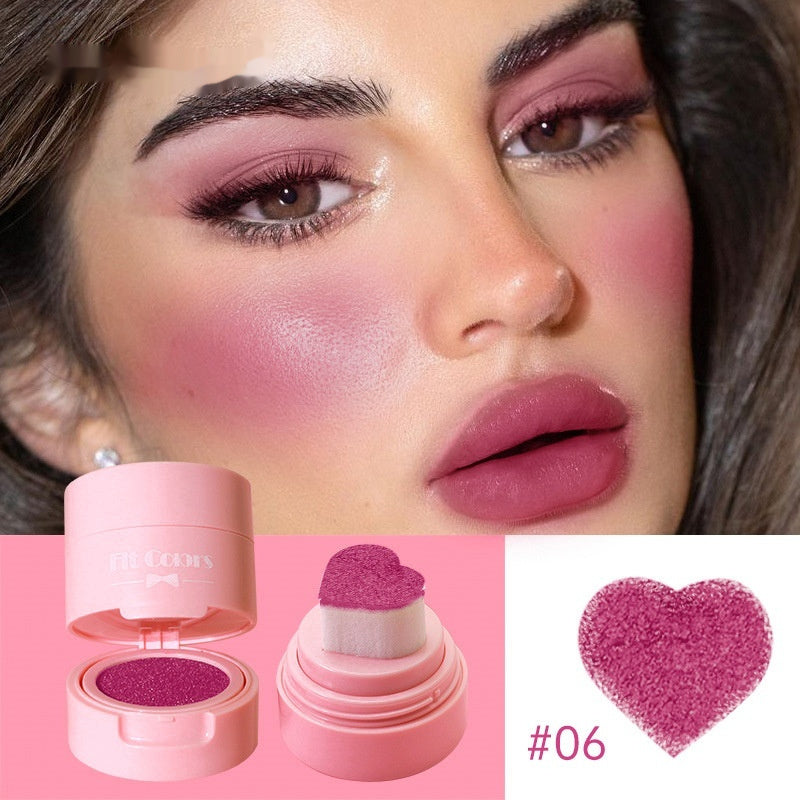 6-color Love Air Cushion Blusher Seal Velvet