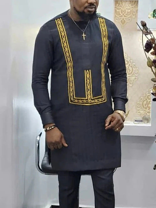 Fashion Men's Suit Printed Shirt