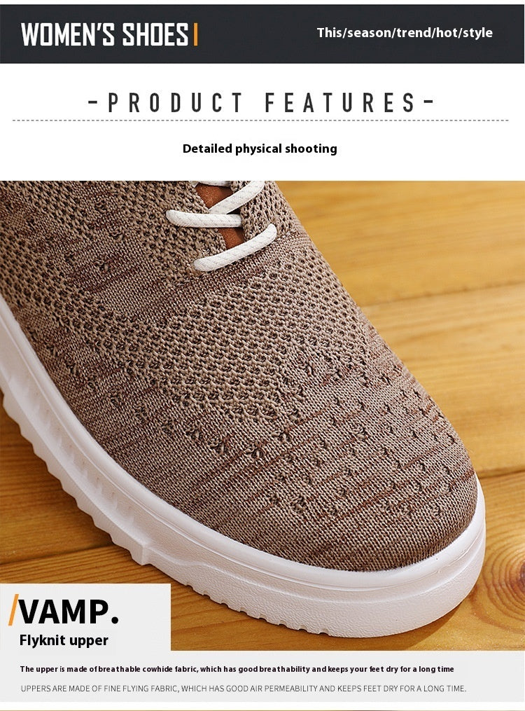Mesh Breathable Canvas Shoes Block Couple Shoes