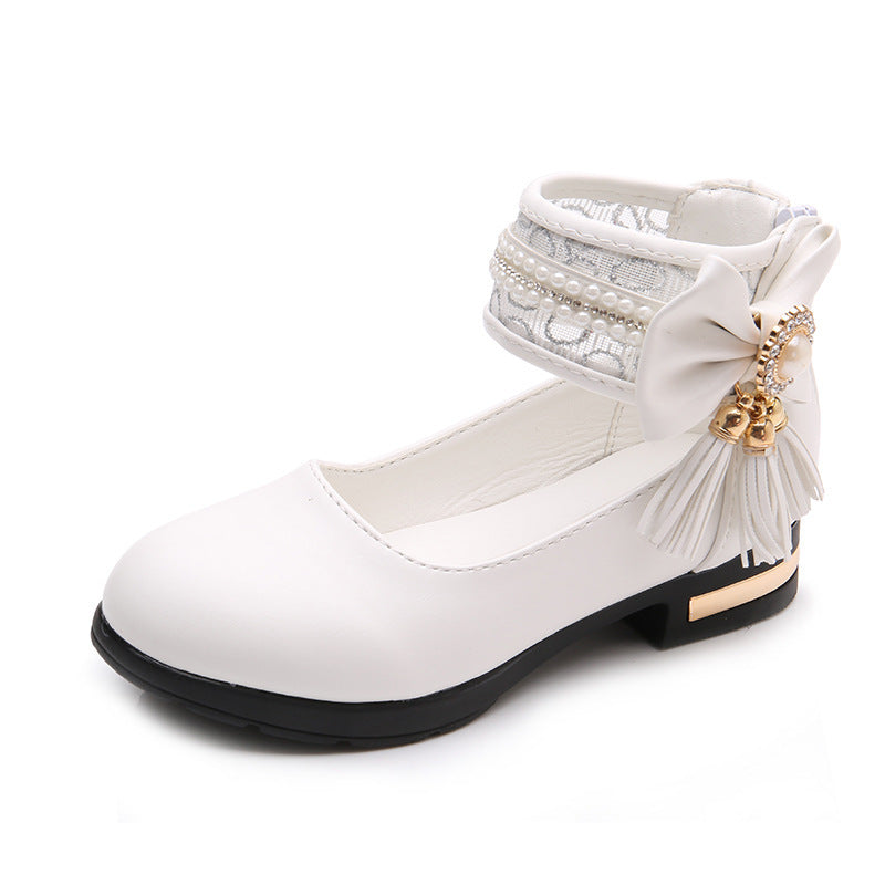 Korean Version Soft Sole Princess Shoes Large Children Single