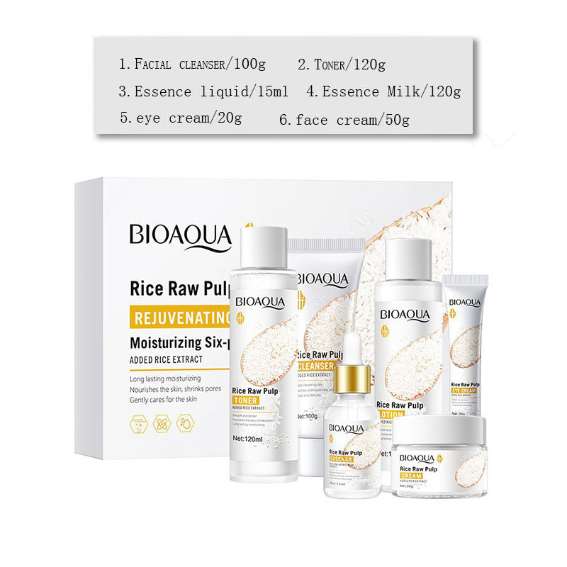 🌿 BIOAQUA – Ensemble Soin Hydratant et Rajeunissant de la Peau (6 pièces)