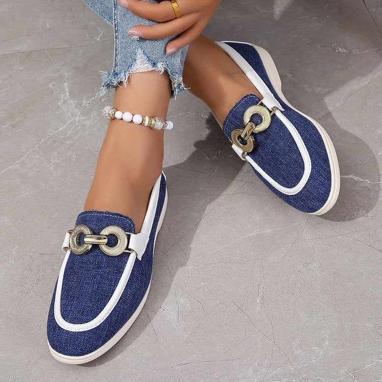 Fly-kit Mesh Metal Casual Women's Shoes