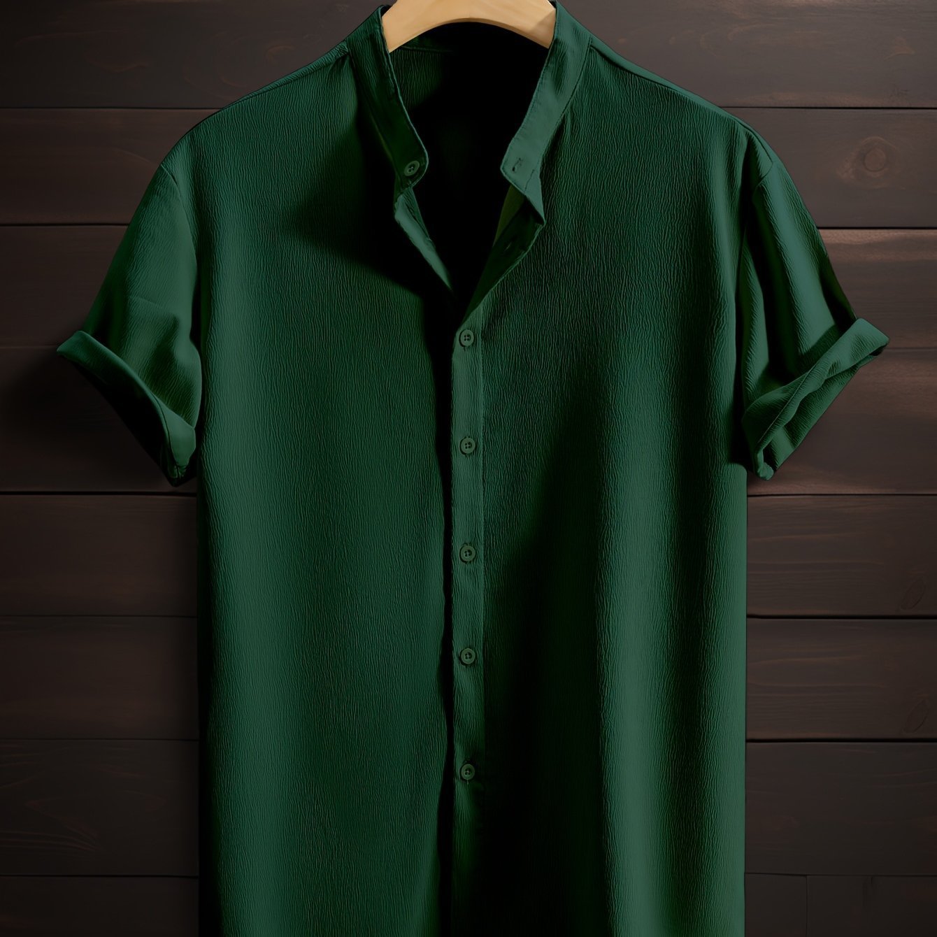 Amadou Breeze – Chemise Homme Casual Respirante Col Montant