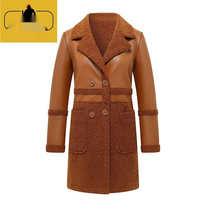Dioro – Veste cuir synthétique cachemire 🖤🤎✨