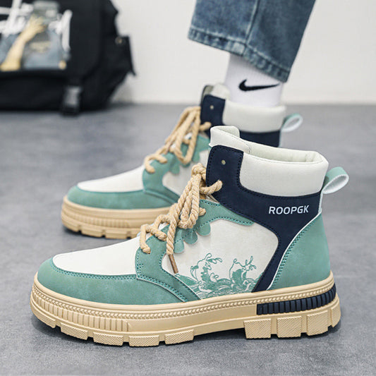 Men's Lace-up High-top Boots