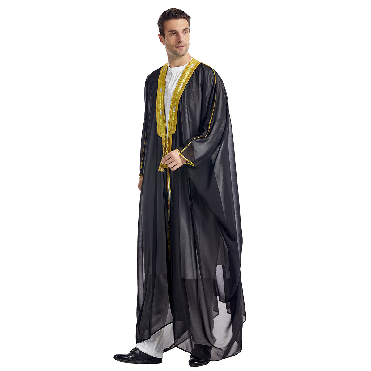 Rachid – Robe Homme Arabe Brodée à Manches Longues
