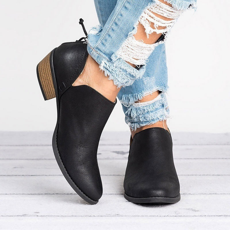 đ Bottines RĂ©tro Ă Talons â ĂlĂ©gance Automnale pour Femmes