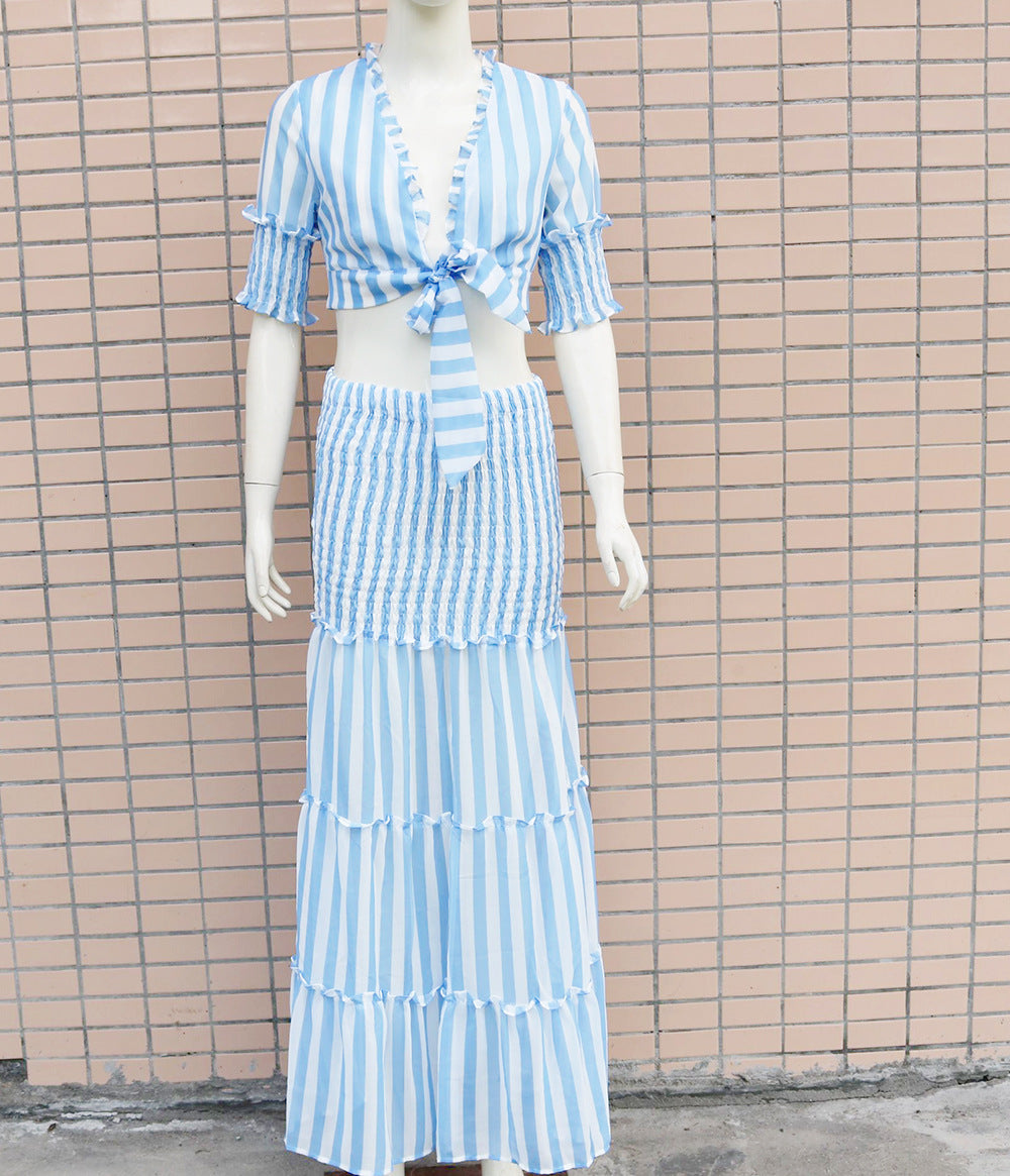 StripeFlair Ensemble Sexy Deux Pièces