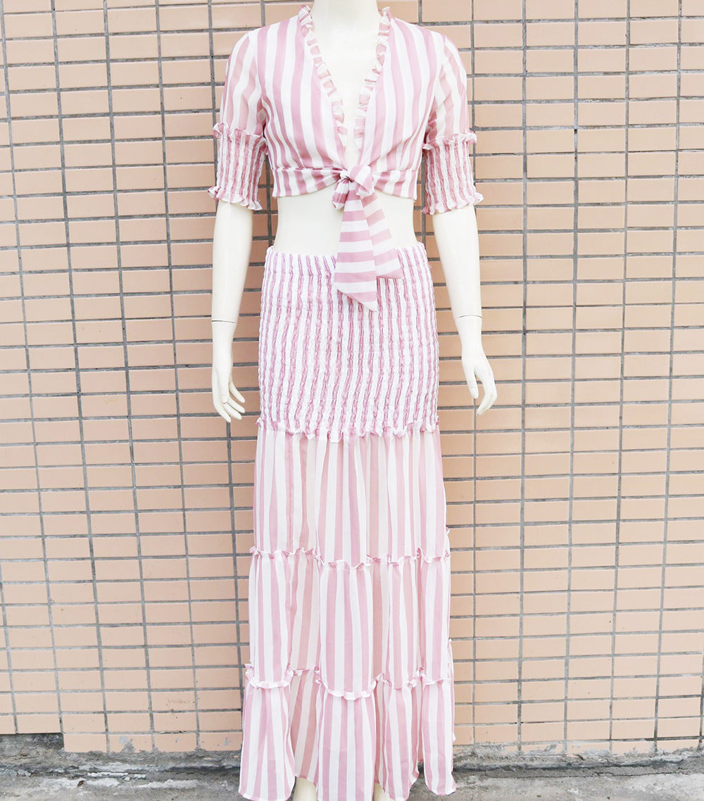 StripeFlair Ensemble Sexy Deux Pièces
