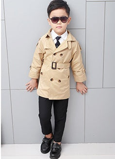 Manteau Coupe-Vent Mi-Long Garçon – Style Décontracté