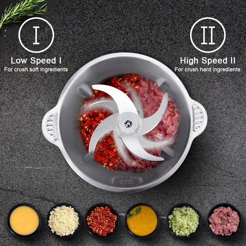 🥩 Robot de Cuisine Multifonction – Hachoir & Mixeur Électrique
