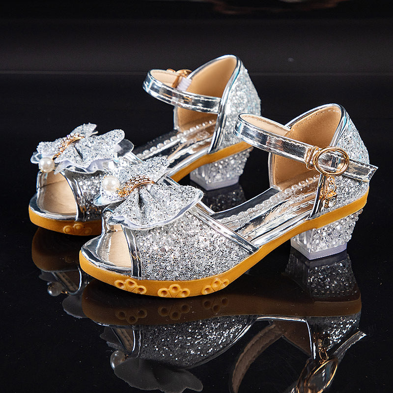 Korean Style All-match Crystal High Heels