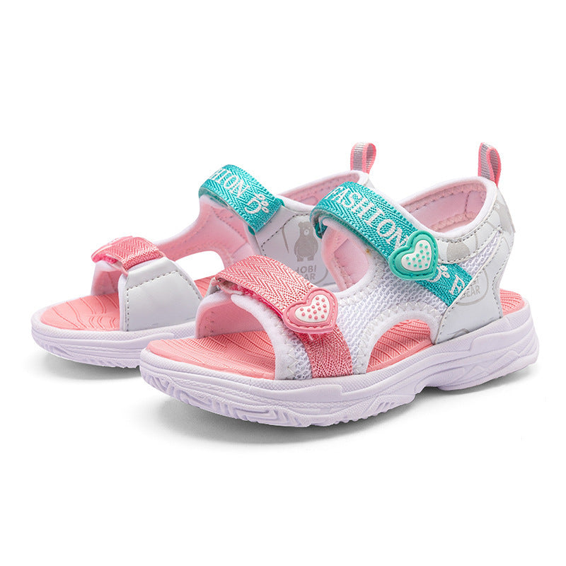 Hobby Bear Children's Shoes Summer New Korean Love Princess Shoes Cute Girls Sports Sandals Factory Outlet