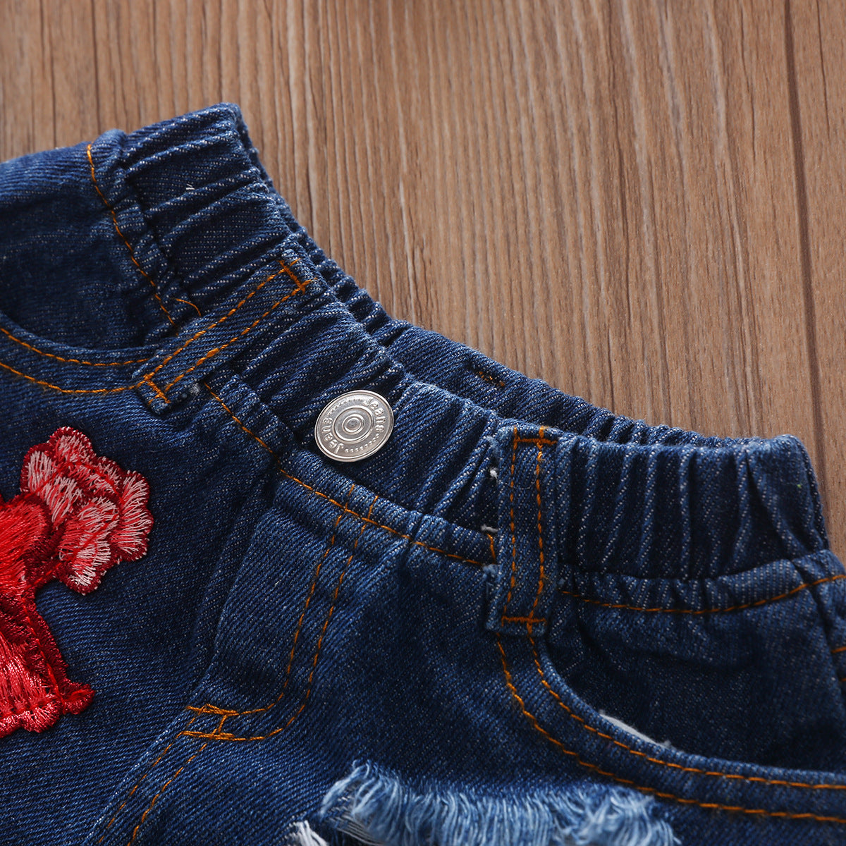🔥 Ensemble Fille Débardeur Rose & Short Jean Déchiré – Look Tendance