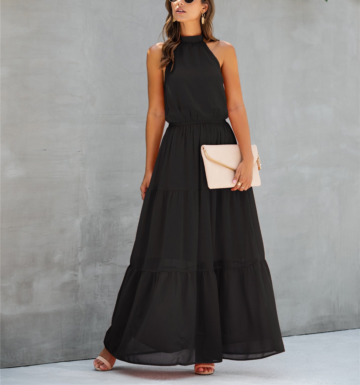 HeraFlow Robe Longue Évasée