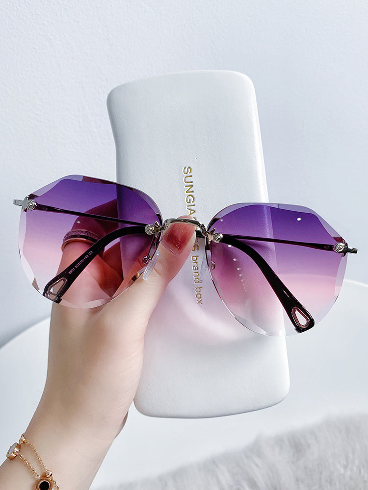 Seaside Anti-ultraviolet Sunglasses Driving Special Eyes Big Face Is Thin