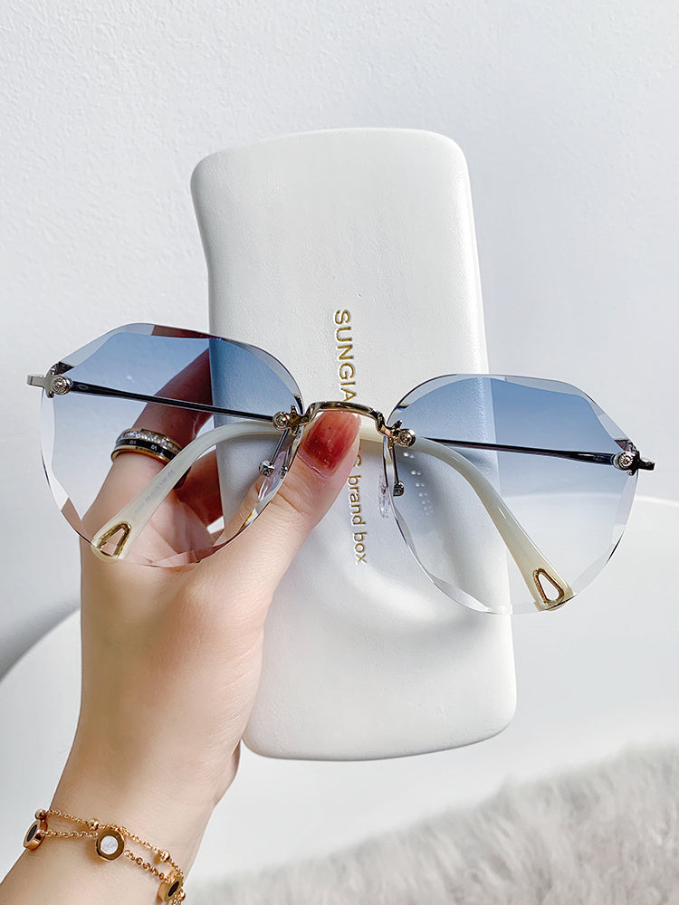 Seaside Anti-ultraviolet Sunglasses Driving Special Eyes Big Face Is Thin