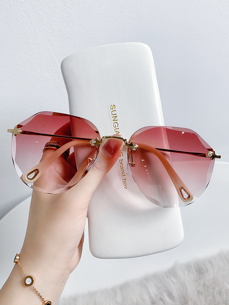 Seaside Anti-ultraviolet Sunglasses Driving Special Eyes Big Face Is Thin