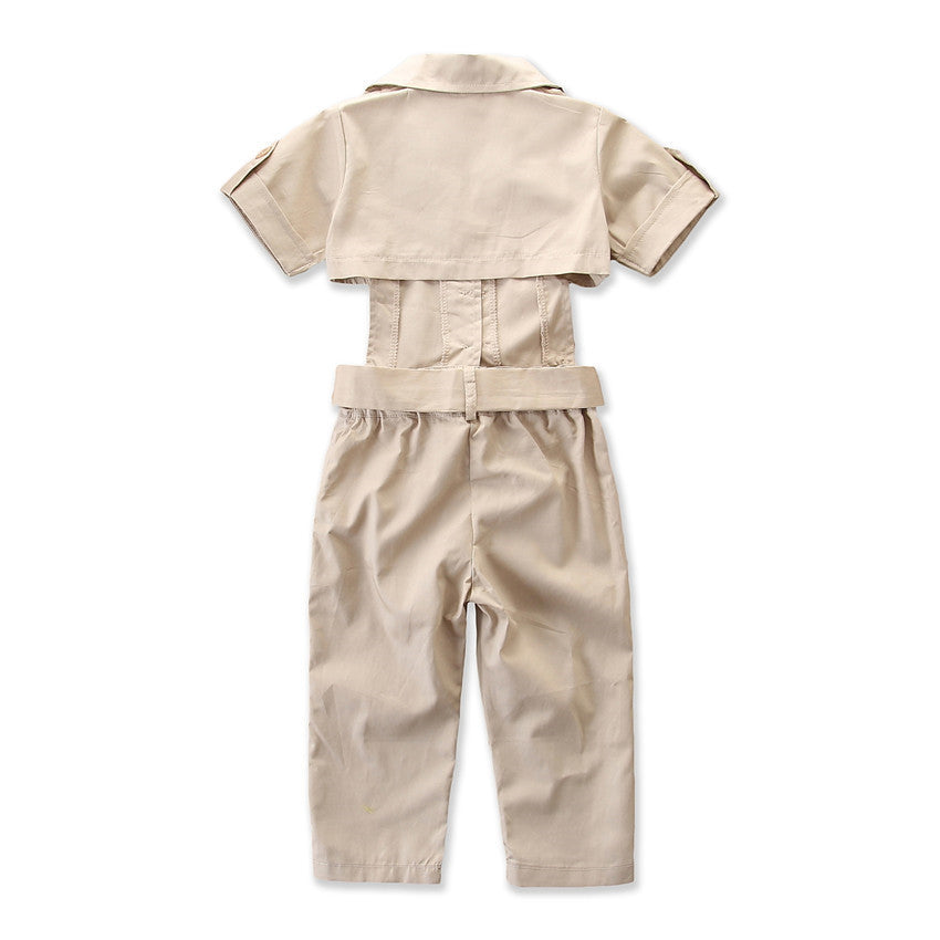 🌞 Combinaison Style Cargo Été – Enfant Tendance 1 à 6 ans