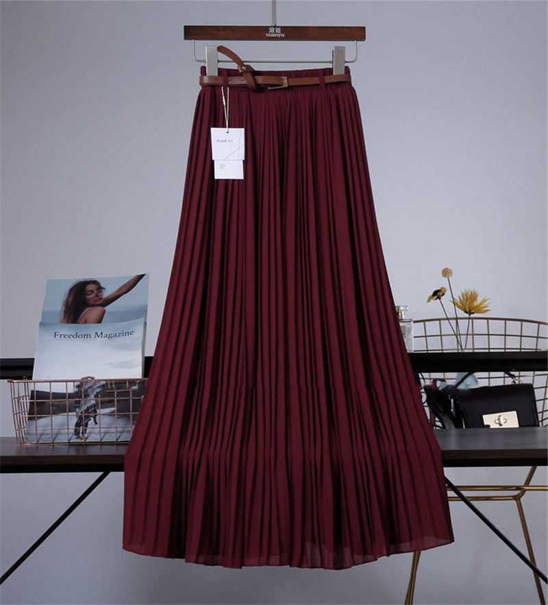 Néné 💃 Jupe Midi Plissée en Chiffon