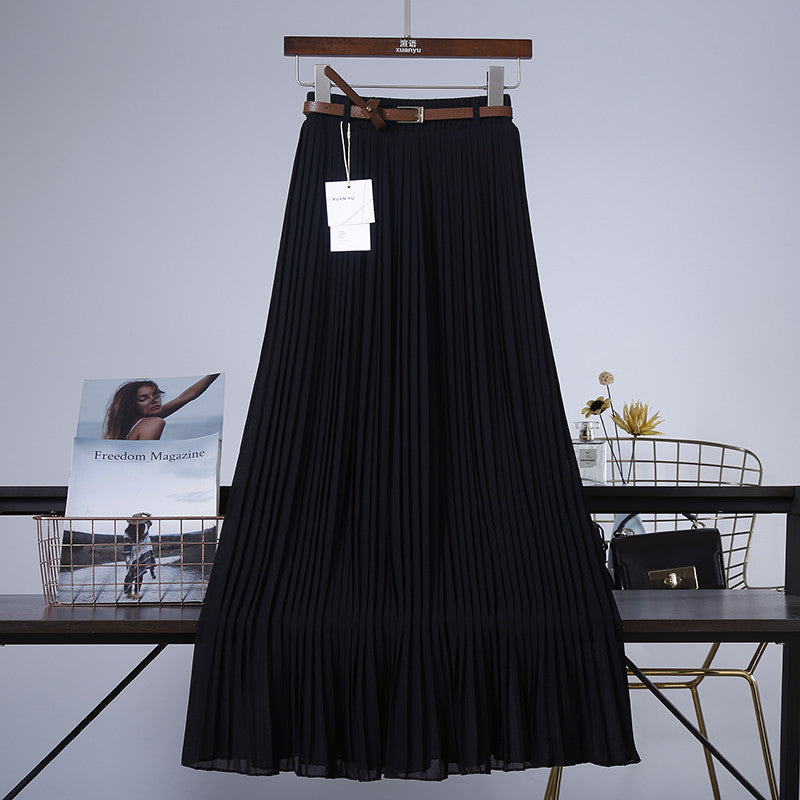 Néné 💃 Jupe Midi Plissée en Chiffon