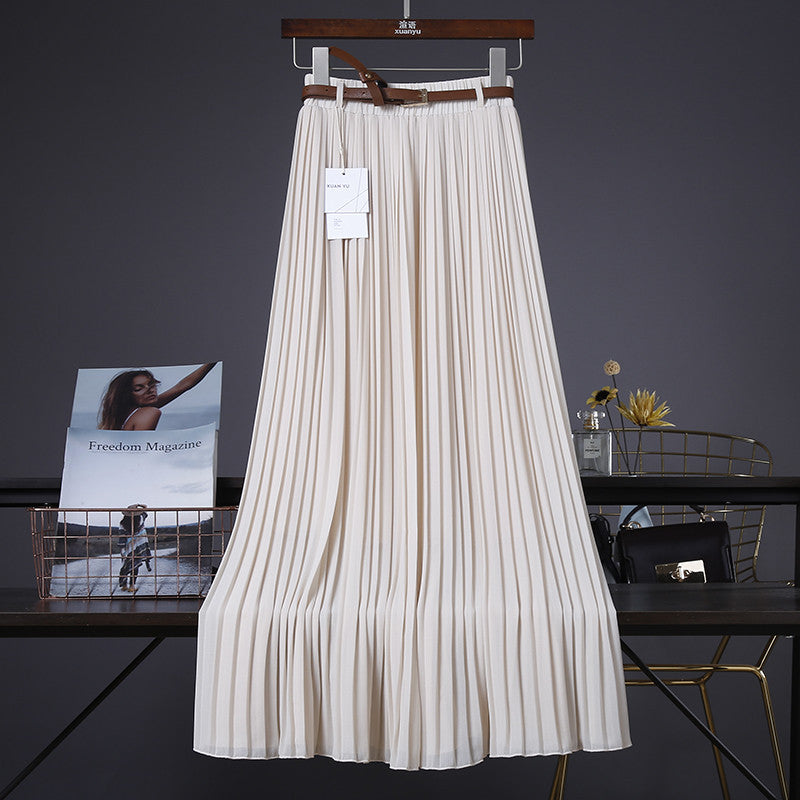 Néné 💃 Jupe Midi Plissée en Chiffon