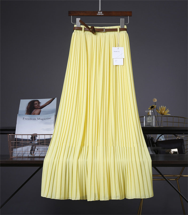 Néné 💃 Jupe Midi Plissée en Chiffon
