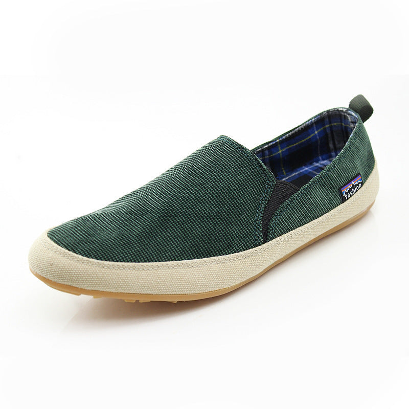 Men's canvas men's shoes breathable low-top casual shoes soft bottom light shoes
