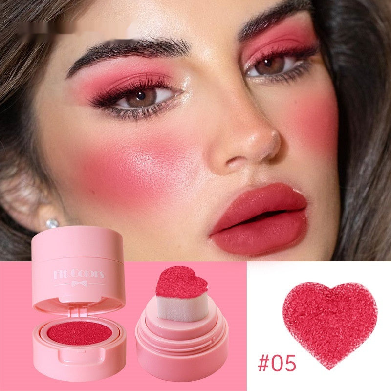 6-color Love Air Cushion Blusher Seal Velvet