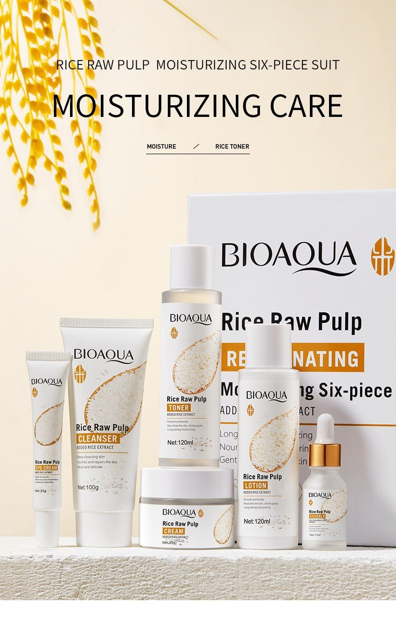 🌿 BIOAQUA – Ensemble Soin Hydratant et Rajeunissant de la Peau (6 pièces)