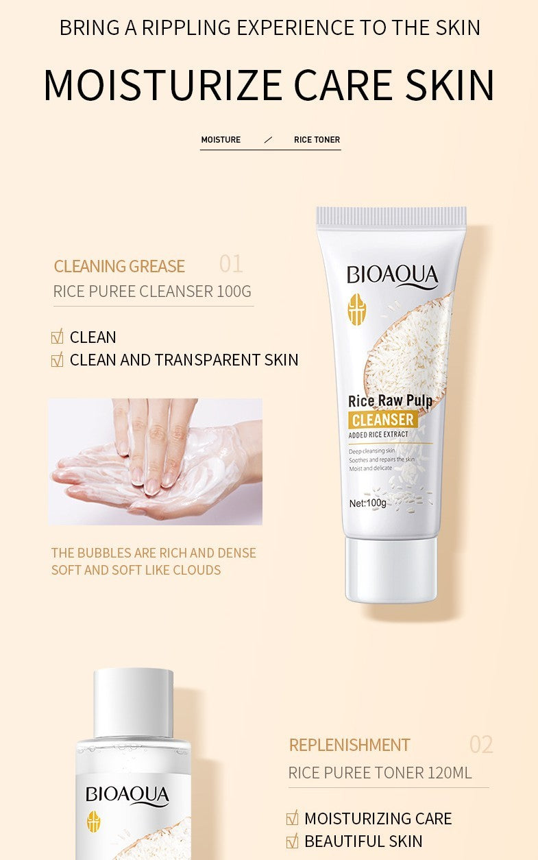 🌿 BIOAQUA – Ensemble Soin Hydratant et Rajeunissant de la Peau (6 pièces)