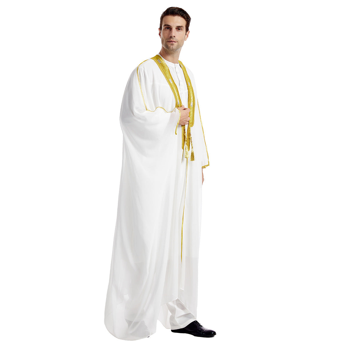 Rachid – Robe Homme Arabe Brodée à Manches Longues