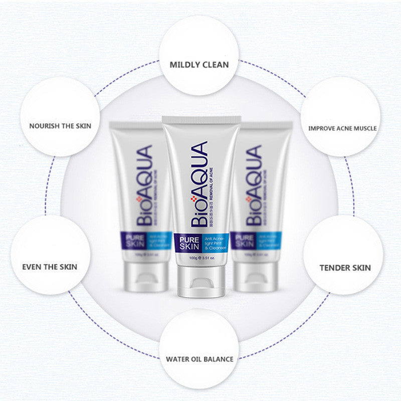 🌸 BIOAQUA – Anti-Imperfection Cleanser and Face Cream Set