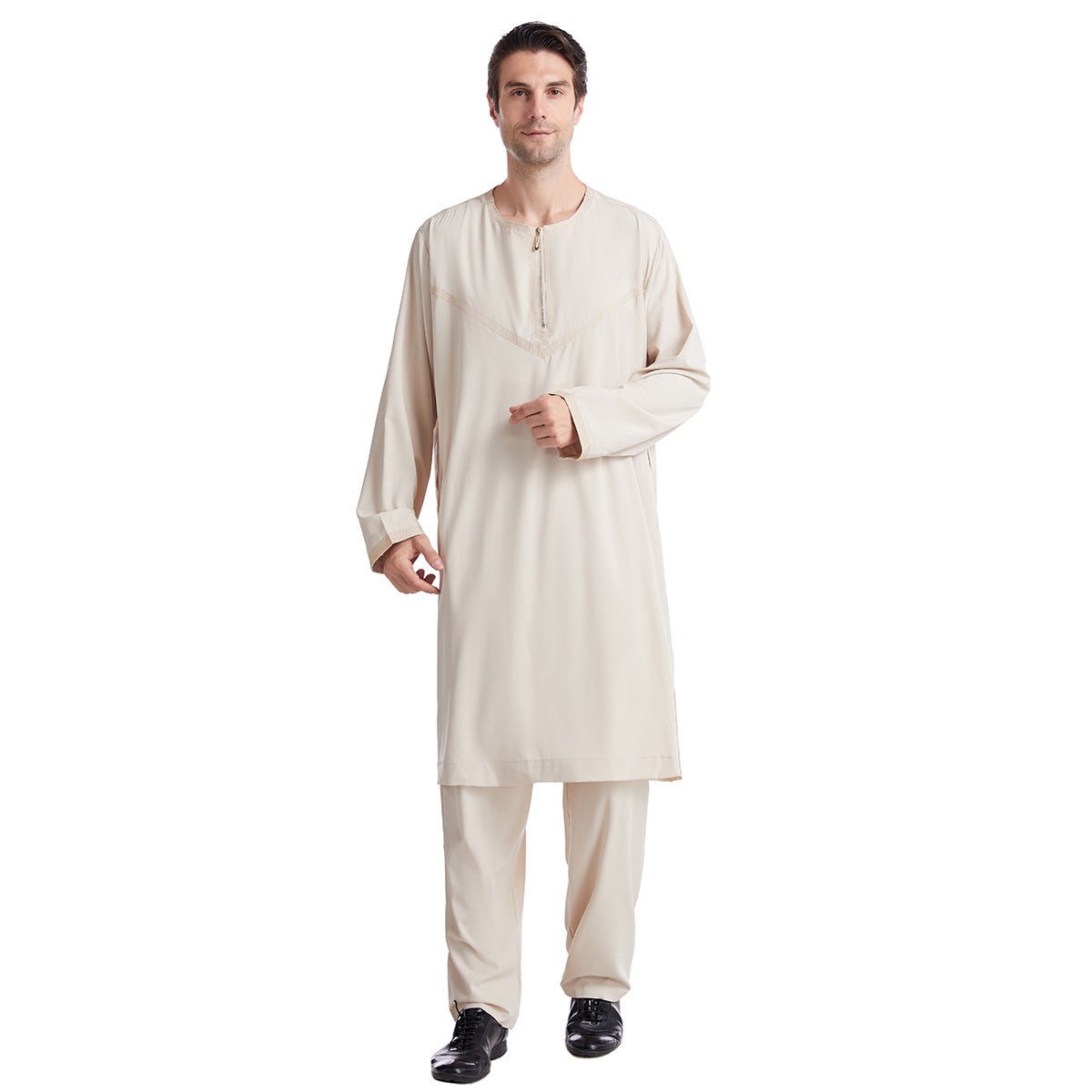 Taye – Ensemble Robe et Pantalon Homme Polyester Brodé