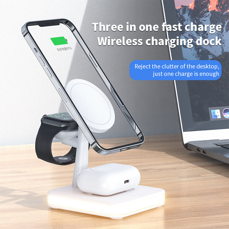 🔌 Chargez Tout en Un – Support Magnétique 4-en-1 Ultra Rapide ⚡