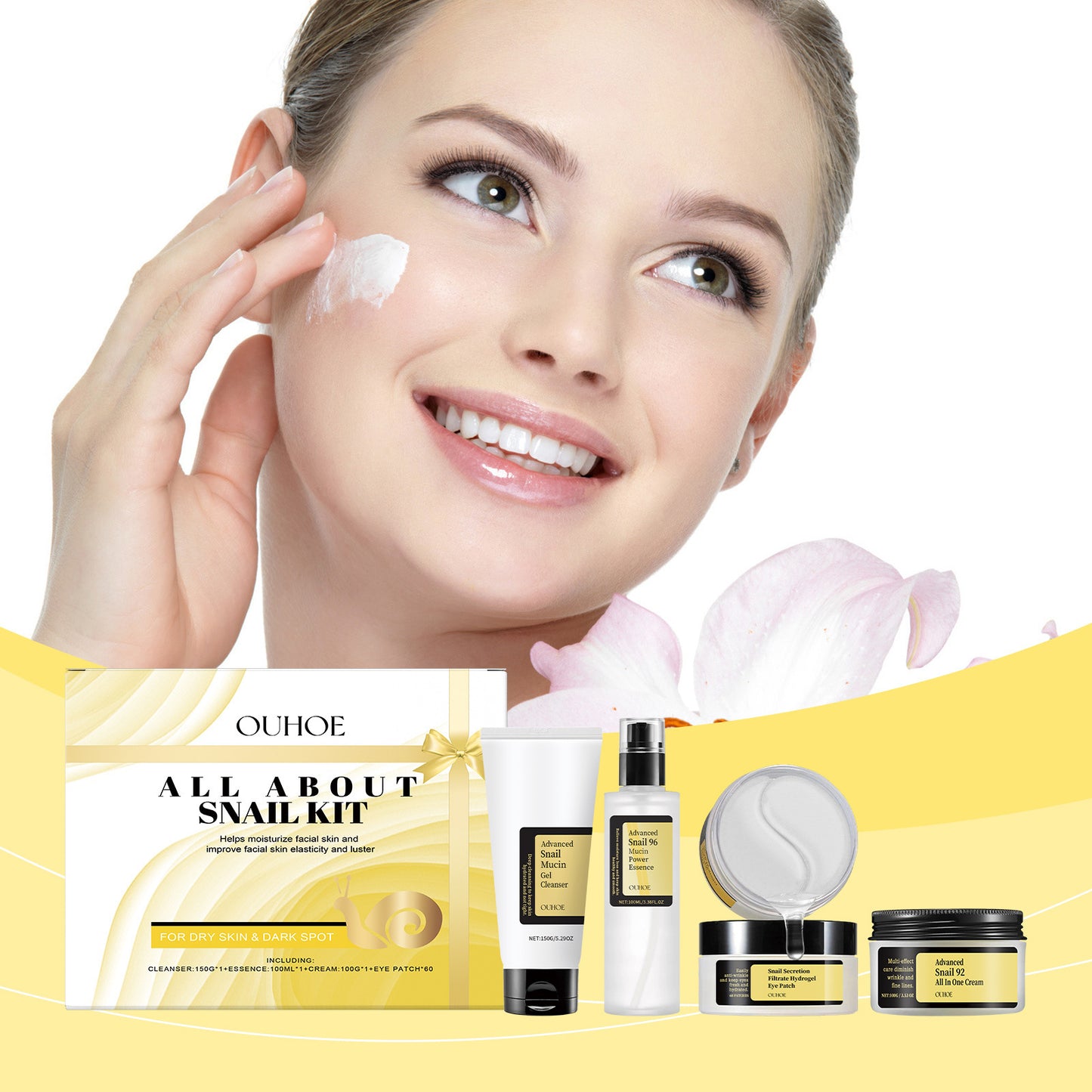 Prenez soin de votre peau avec ce coffret complet au mucus d’escargot 🌿,