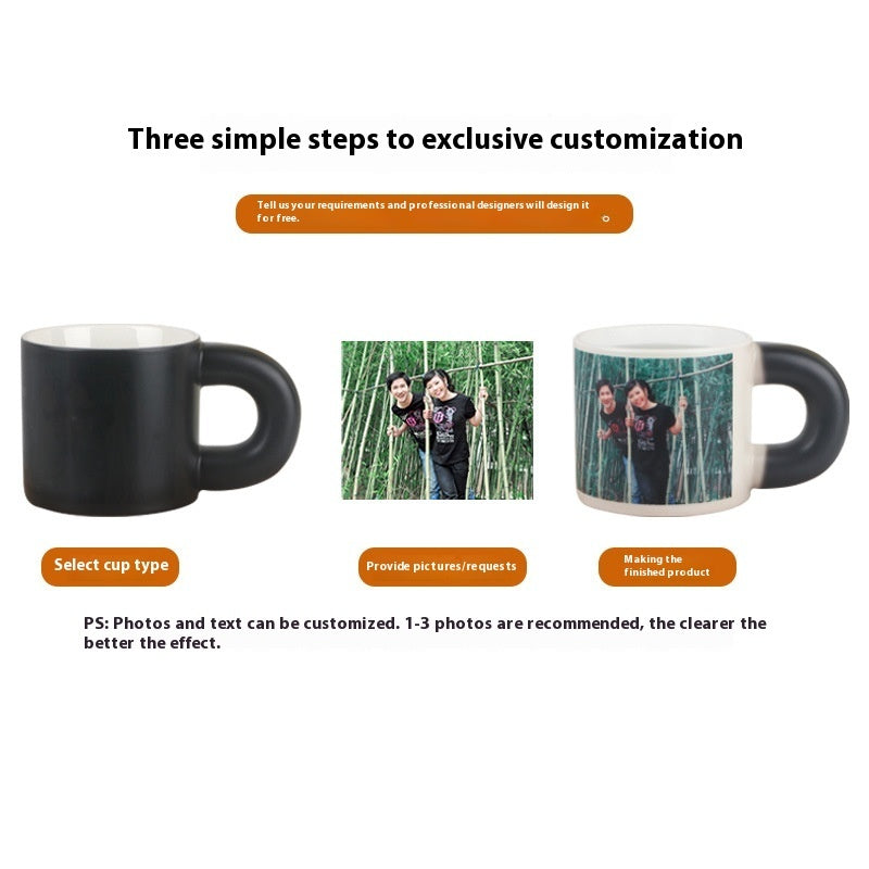 Photo Heating Color Changing Ceramic Mug