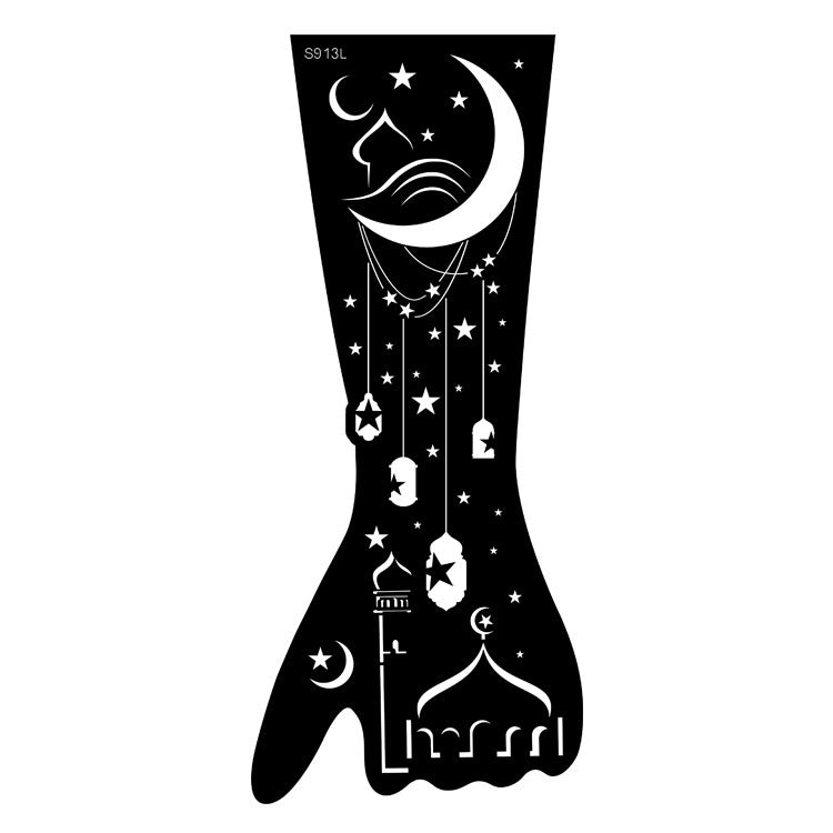 ✨ Tattoo Éphémère Aïssata – Géométrie Mystique
