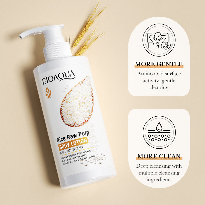 🌾 BIOAQUA – Lotion Hydratante et Nourrissante au Riz et masque capillaire