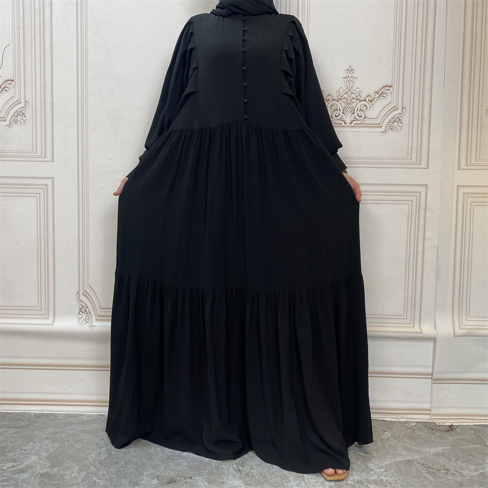 BreezeFlow Robe Longue Boutonnée