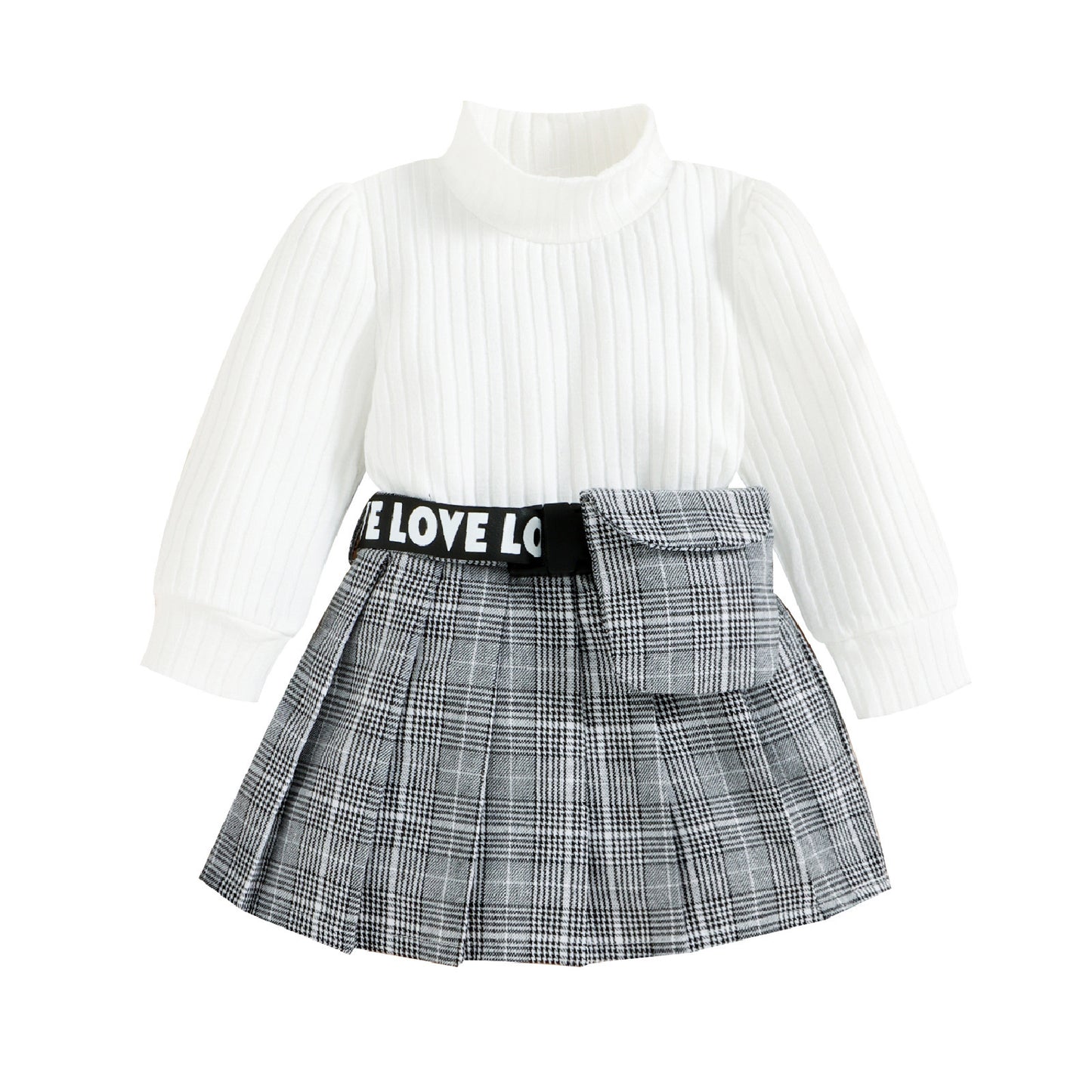 🍁 Ensemble Preppy – 3 Pièces Fille Automne-Hiver