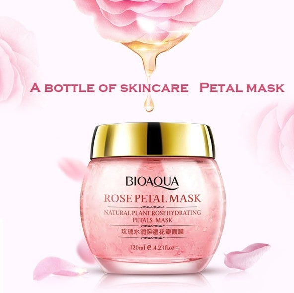 🌹 BIOAQUA – Masque de Nuit à Pétales de Rose et à l'Osmanthus Naturel