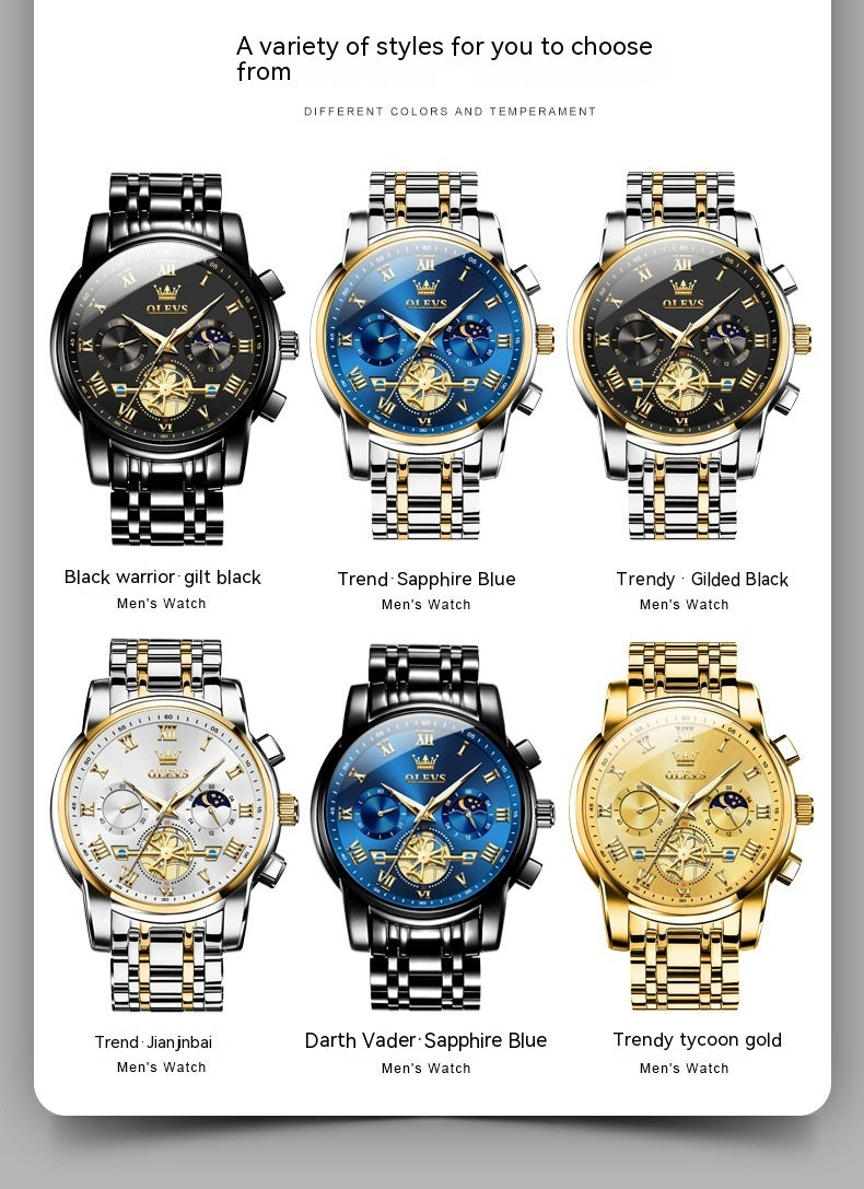 ⌚ OBATALA– Montre Quartz Multifonction Homme ✨