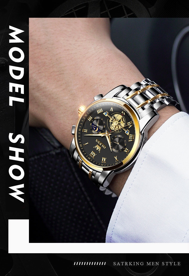 ⌚ OBATALA– Montre Quartz Multifonction Homme ✨