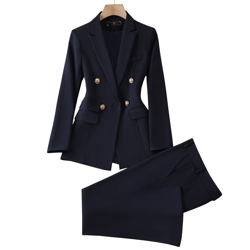 Power Chic – Tailleur Femme à Pantalon Évasé