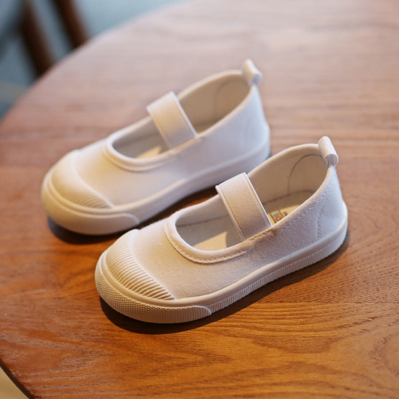 Spring New Children's Canvas Shoes Girls White Shoes