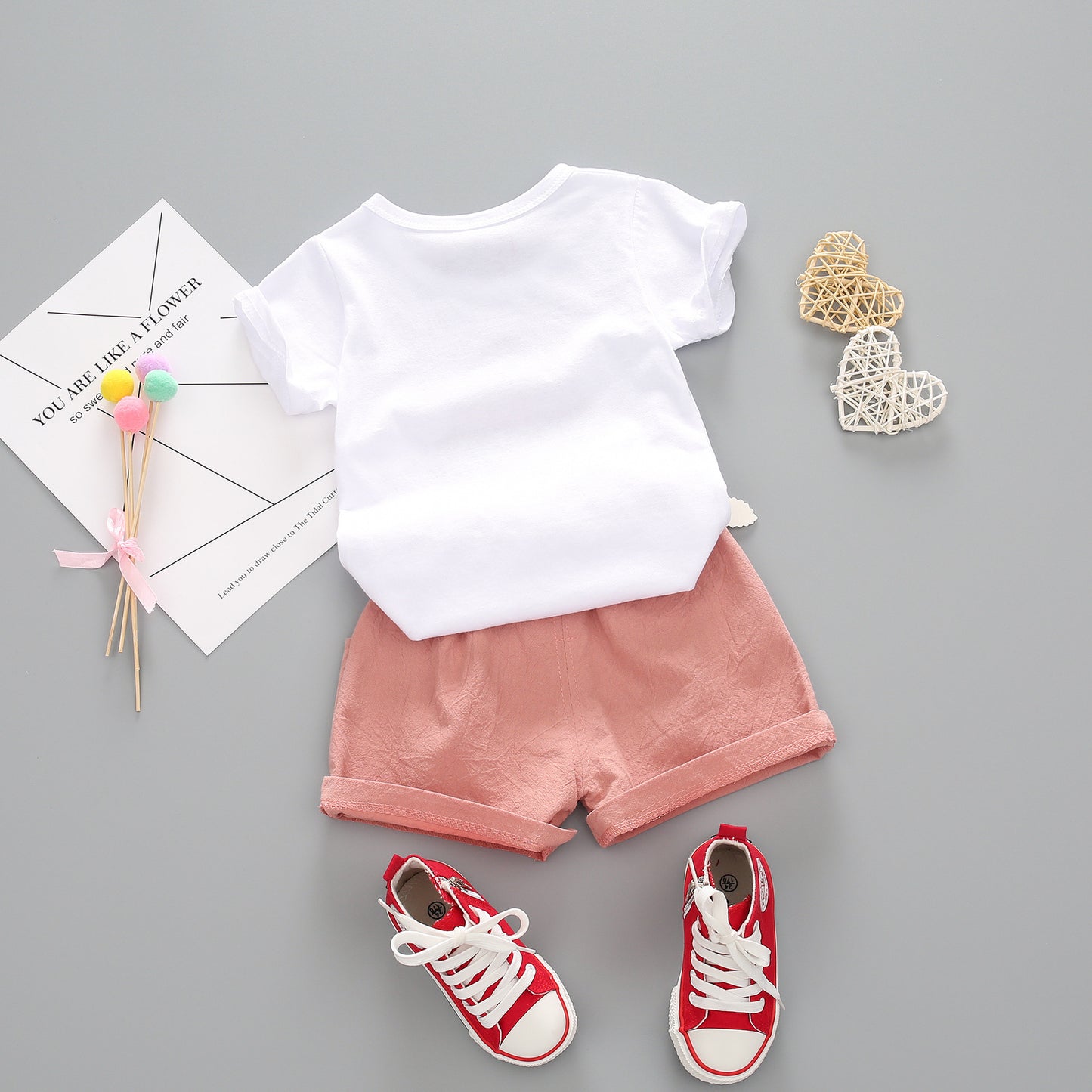 Girls Watermelon Short Sleeve Suit